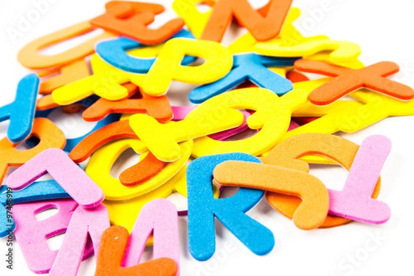 Fototapeta bunte Buchstaben