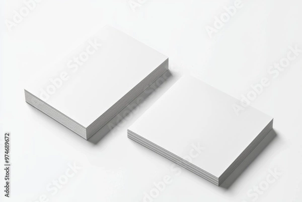 Obraz Business Card Mockup on Isolated Background created with Generative AI