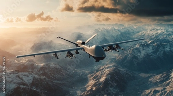 Obraz American Combat Drone Reconnaissance Flight