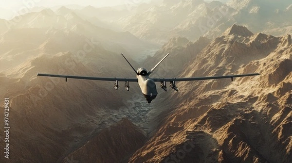 Obraz American Combat Drone Reconnaissance Flight