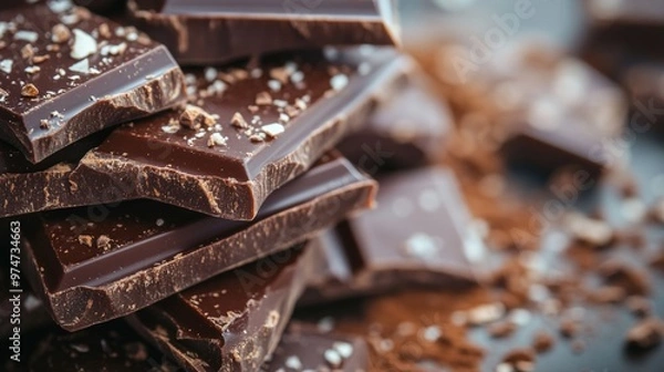 Fototapeta Chocolate Pieces – Collection of Chocolates in Different Forms Arranged Elegantly