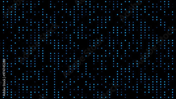 Fototapeta Abstract lighting dots background with blue lights pattern black technology background
