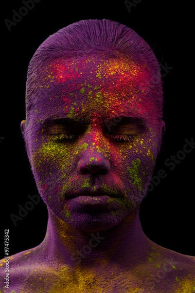 Fototapeta Holi painted girl