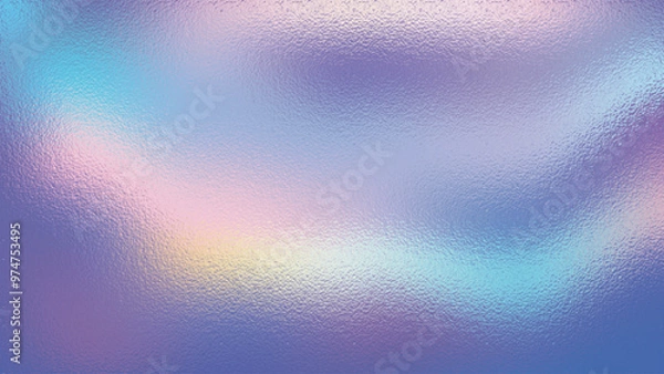 Fototapeta Metallic holographic foil texture background with glass effect, cmyk color, perfect for printing. Vector illustration