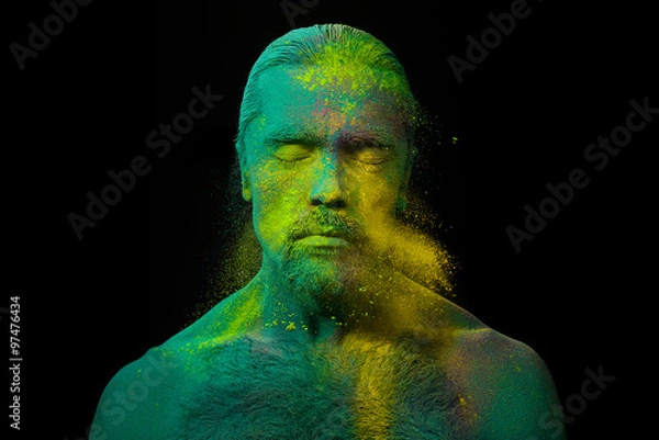 Obraz Holi painted man portrait