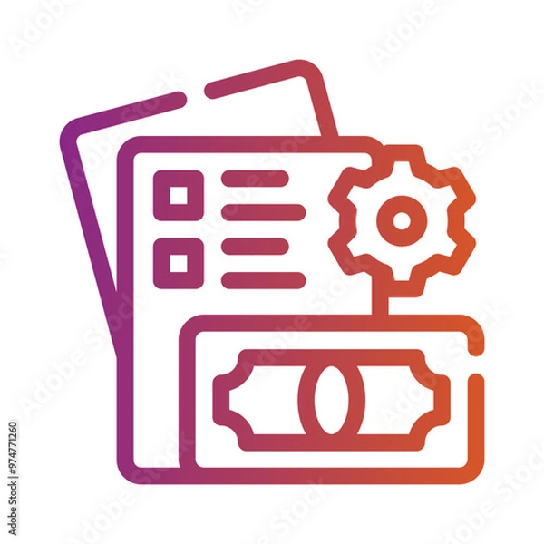 Fototapeta payroll gradient icon