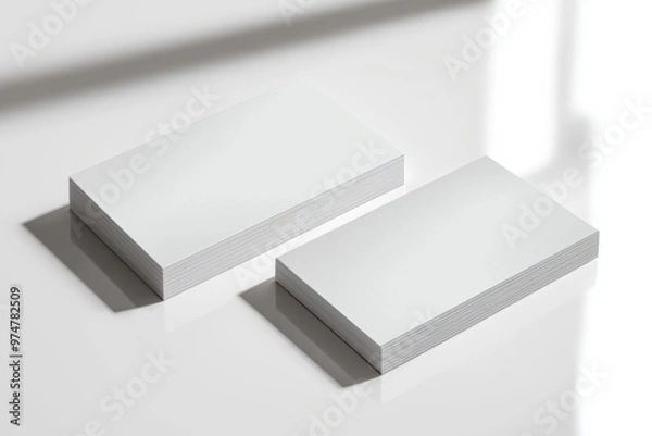 Fototapeta Business Card Mockup on Isolated Background created with Generative AI