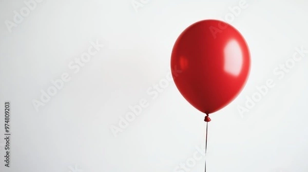 Fototapeta Red balloon on white background