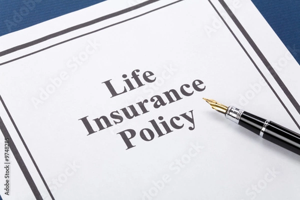 Fototapeta Document of Life Insurance Policy for background