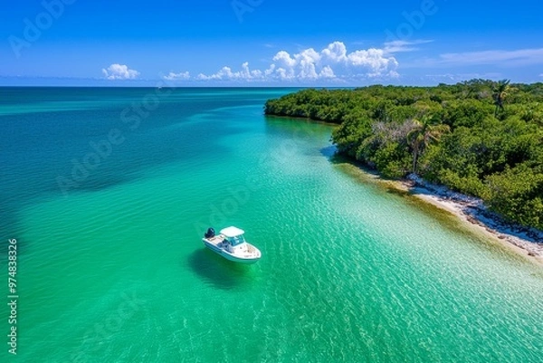 Fototapeta Florida's Hidden Gems represented in a travel guide, highlighting lesser-known destinations like Cedar Key, Sanibel Island, and Apalachicola