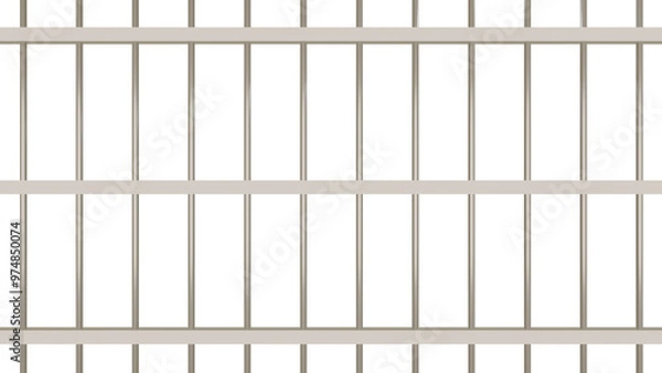 Fototapeta Prison Cell Bars Illustration - Classic Law Enforcement Design