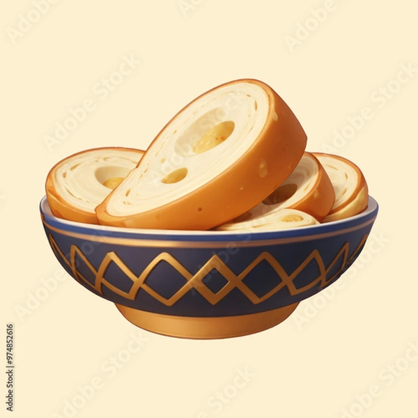 Fototapeta a bowl of bread for Hanukkah festival