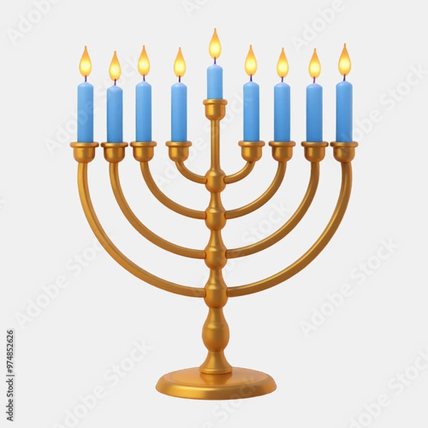 Fototapeta hanukkah menorah with candles