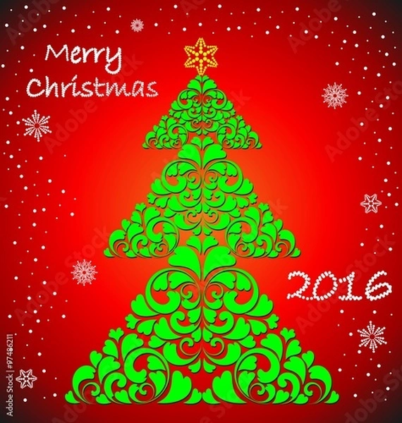 Obraz рождественская ёлка