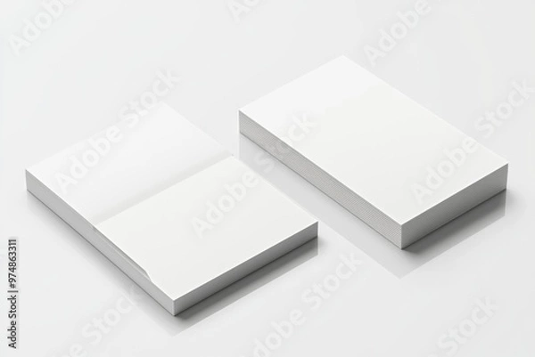 Fototapeta Business Card Mockup on Isolated Background created with Generative AI