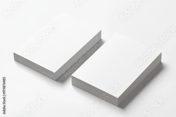 Fototapeta Business Card Mockup on Isolated Background created with Generative AI