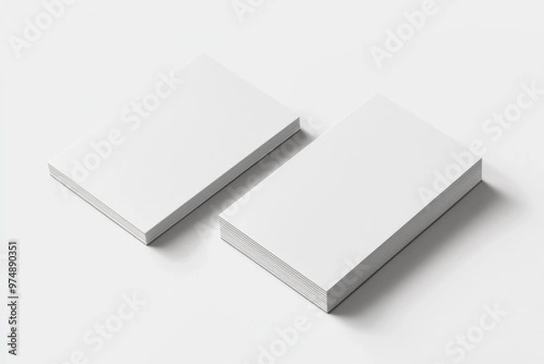 Fototapeta Business Card Mockup on Isolated Background created with Generative AI