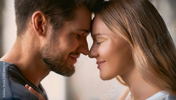 Obraz Close-Up with Foreheads Touching