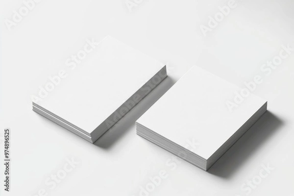 Fototapeta Business Card Mockup on Isolated Background created with Generative AI