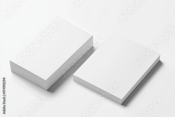 Fototapeta Business Card Mockup on Isolated Background created with Generative AI