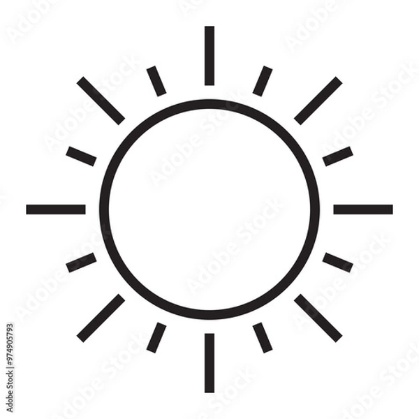 Fototapeta Sun line icon