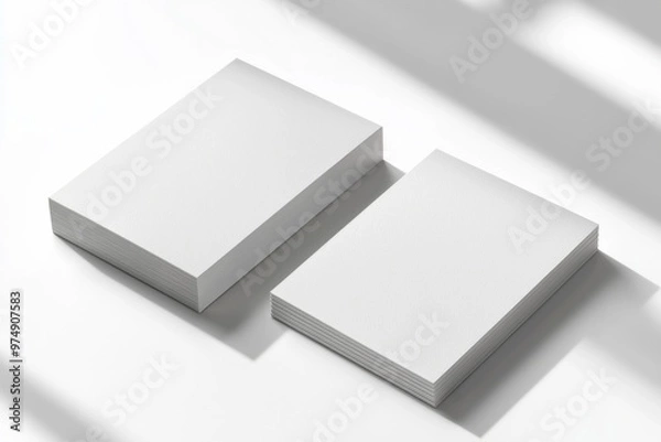 Fototapeta Business Card Mockup on Isolated Background created with Generative AI