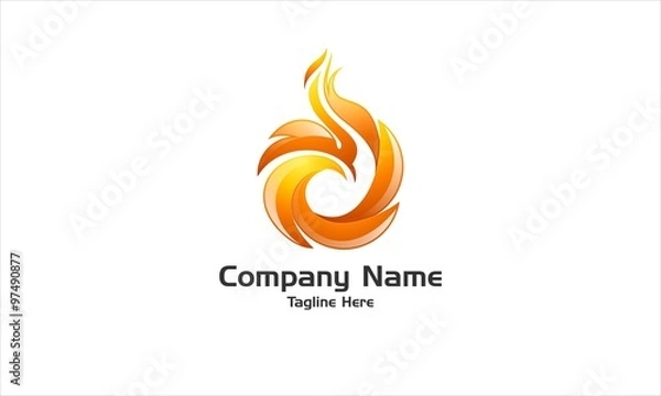 Fototapeta Fire Phoenix Logo Vector