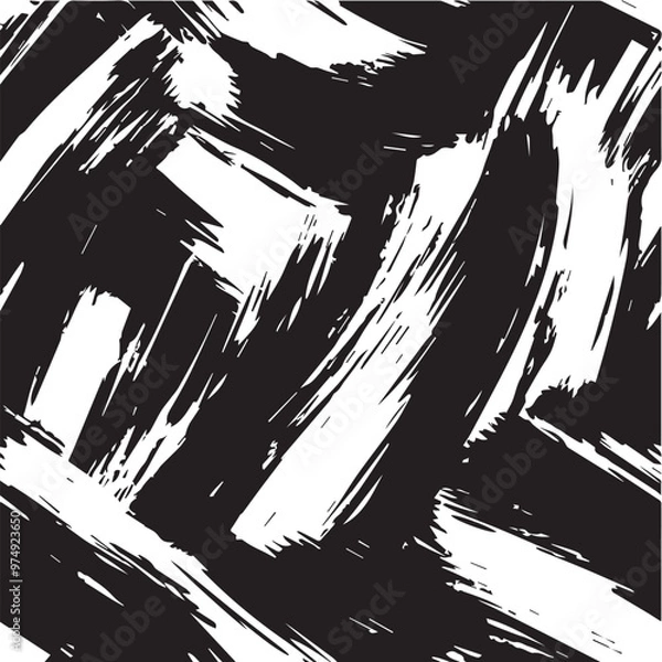 Fototapeta Vector seamless pattern of abstract brush strokes