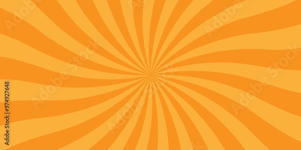 Fototapeta Fractal vector backdrop burst retro orange and red sunburst vintage backdrop wallpaper background. abstract beam flare banner, cartoon, template geometric creative design.	
