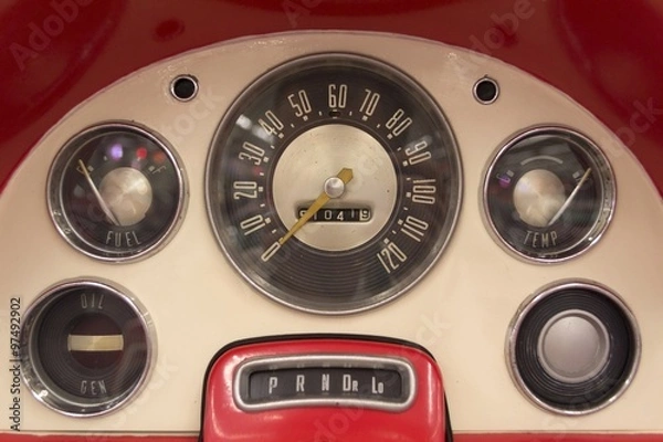 Obraz Classic car dashboard