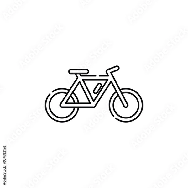 Obraz Cycle Icon Vector. Lineal or Linear art.
