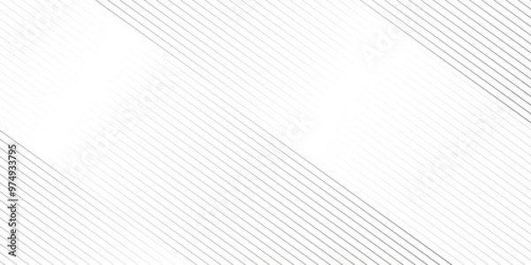 Obraz Vector thin abstract geometric stripe diagonal gradient technology parallel web line creative diamond. modern seamless diagonal lines, oblique, monochrome stripe lines pattern design.