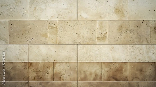 Obraz wall with beige tiles that give a nice touch