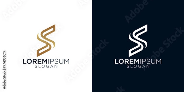Obraz abstract s letter monogram logo vector design collection