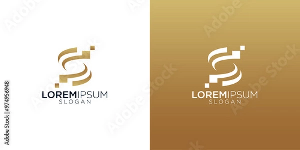 Obraz abstract s letter monogram logo vector design collection