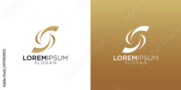 Fototapeta  letter s abstract monogram logo vector design