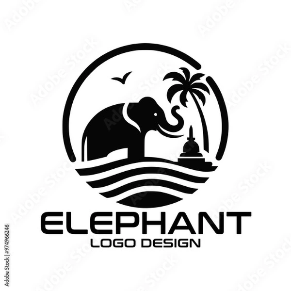 Fototapeta Elephant Vector Logo Design