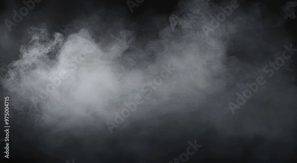 Fototapeta Smoke texture over blank black background