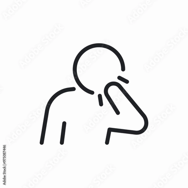 Obraz cough disease illnes icon sign vector