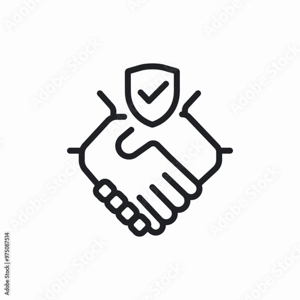 Obraz handshake deal check mark icon sign vector