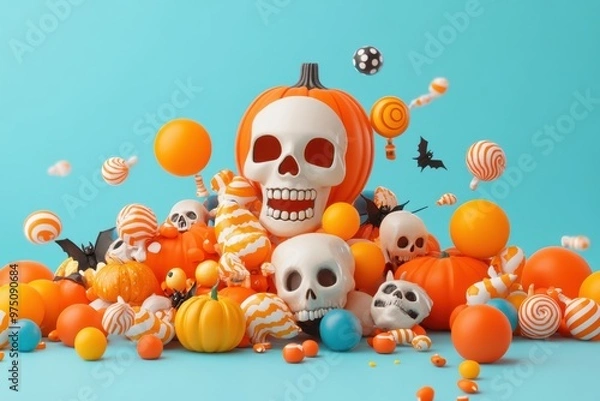 Fototapeta Enchanting Halloween Magic - Ultra-Realistic Whimsical Theme for All Ages