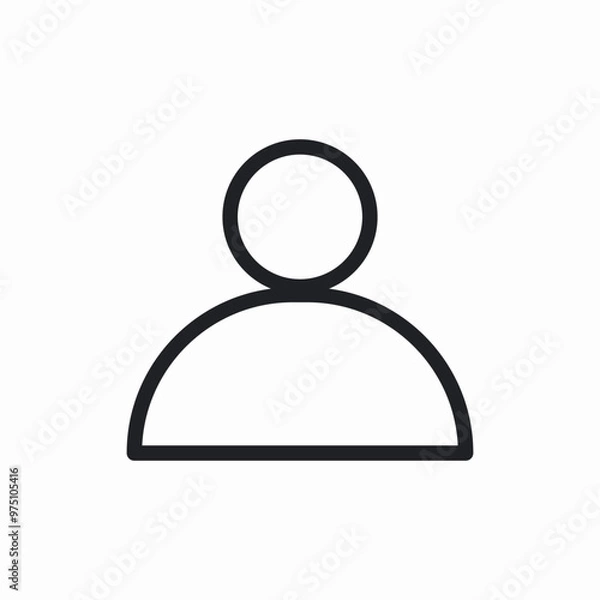 Fototapeta user profile icon sign vector
