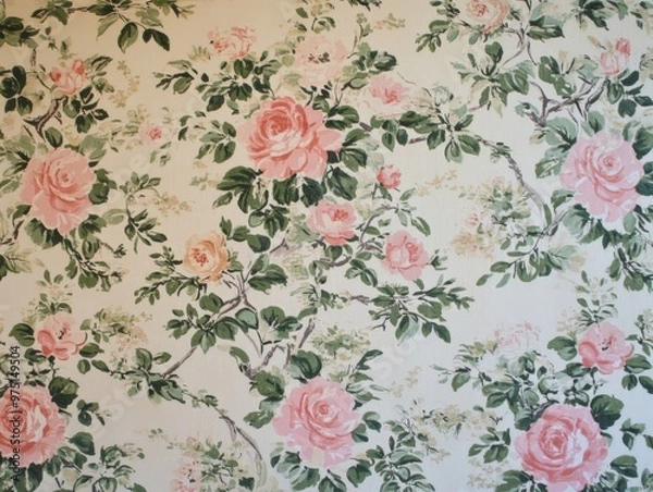 Fototapeta Floral Pattern Wallpaper.