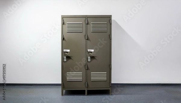 Fototapeta 白い壁とロッカー