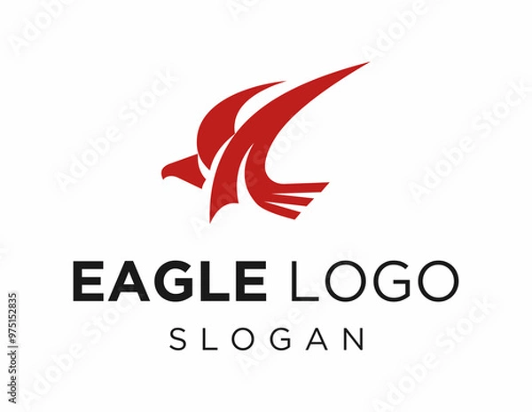 Fototapeta Logo about Eagle on a white background. created using the CorelDraw application.