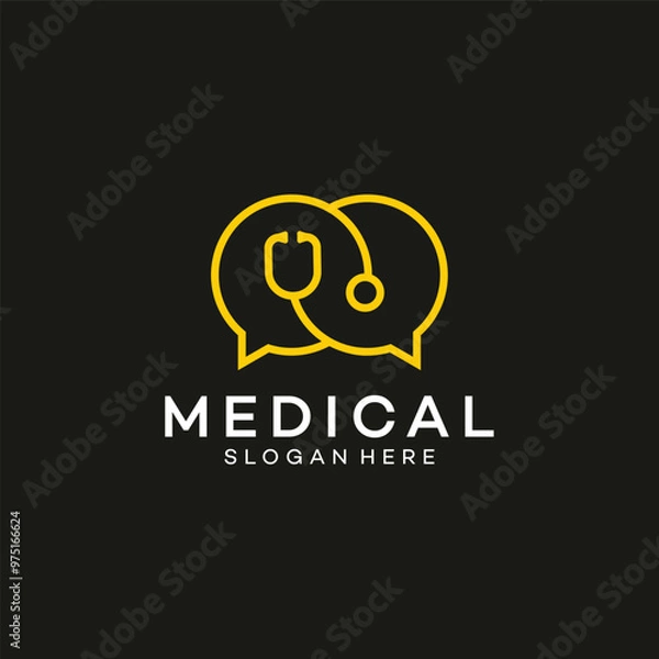 Obraz Medical consult logo vector template illustration