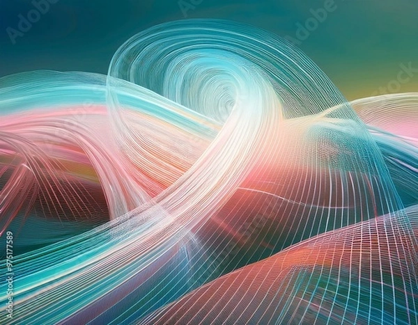 Fototapeta Abstract background with waves