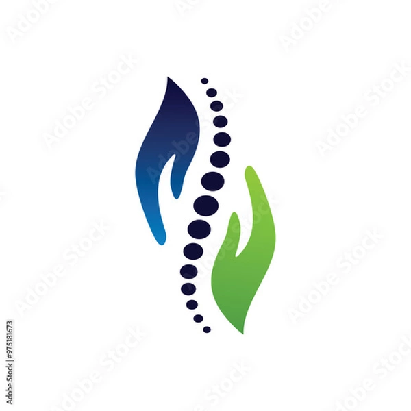 Fototapeta care bone logo symbol vector illustration design