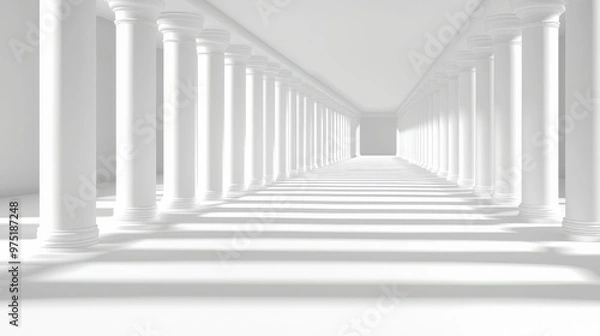 Obraz White Columns Corridor Architecture Interior Design