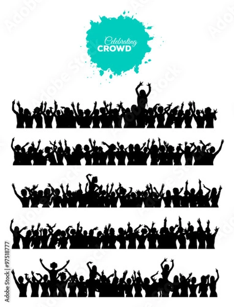 Obraz Celebrating Crowd Set